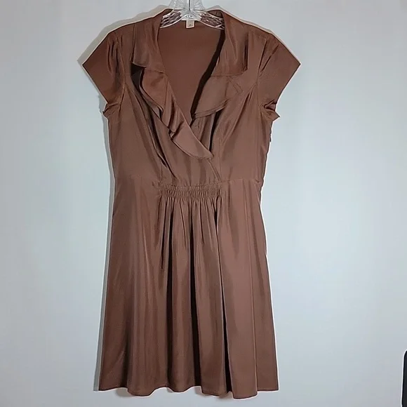 ann taylor loft brown dress LOFT by Ann Taylor Petites Brown Floral Print O Ring Halter Neck Dress –  Zoehify